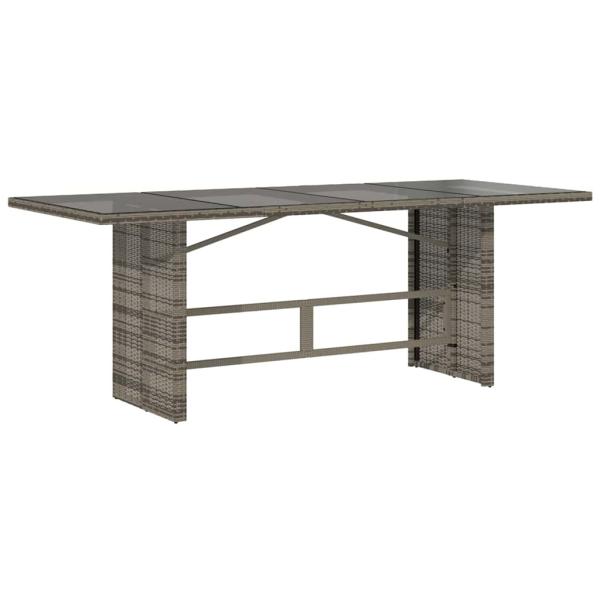 9-teilige Garten Essgruppe Graues Poly-Rattan