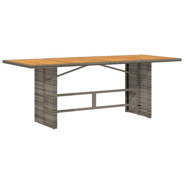 9-teilige Garten Essgruppe Grau Poly Rattan