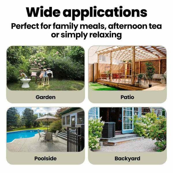 5-teilige Garten Essgruppe Grau Poly Rattan