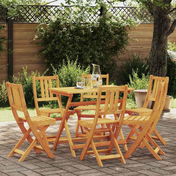 ARDEBO.de - Klappbare Gartenstühle 6 Stk 36x46x86 cm Massivholz Akazie, Klappbare Gartenstühle 2 Stk 36x46x85 cm Massivholz Akazie