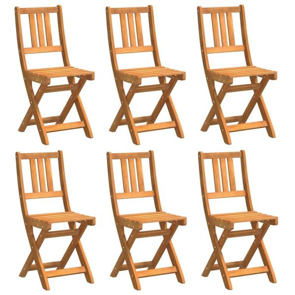 Klappbare Gartenstühle 6 Stk 36x46x86 cm Massivholz Akazie, Klappbare Gartenstühle 2 Stk 36x46x85 cm Massivholz Akazie