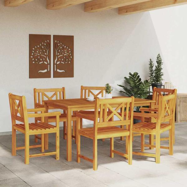 Gartenstühle 6 Stück 56x55.5x90 cm Massivholz Akazie, Gartenstühle 2 Stück 56x56x90 cm Massivholz Akazie