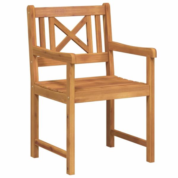 Gartenstühle 6 Stück 56x55.5x90 cm Massivholz Akazie, Gartenstühle 2 Stück 56x56x90 cm Massivholz Akazie