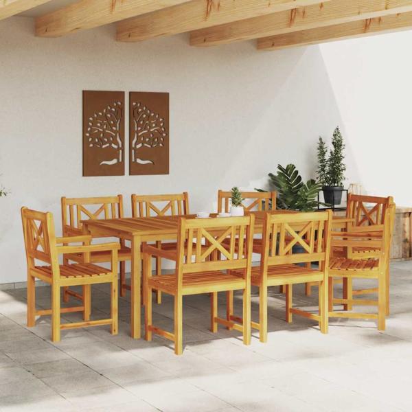 Gartenstühle 8 Stück 56x55.5x90 cm Massivholz Akazie, Gartenstühle 2 Stück 56x56x90 cm Massivholz Akazie