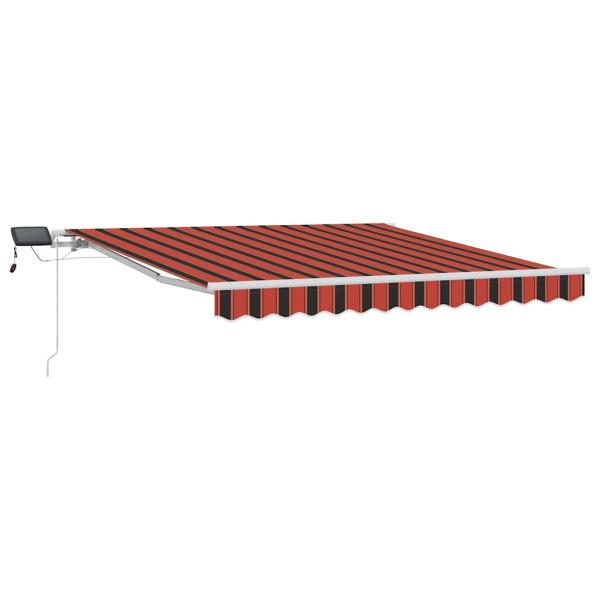 manuelle einziehbare Markise mit LED Orange und Braun 300x250 cm