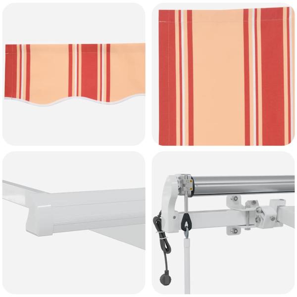 Automatische Einziehbare Markise in Gelb und Orange 300x250 cm