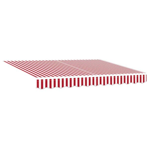 Manuelle einziehbare Markise mit LED in Rot und Weiß, 300x250 cm