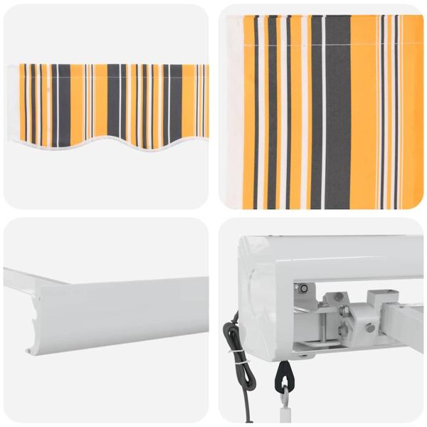 Automatische Einziehbare Markise mit mehrfarbigen Streifen 300x250 cm