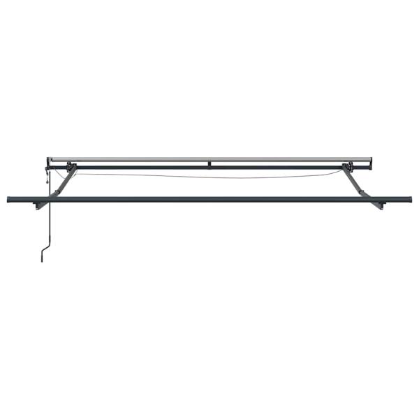 Automatische einziehbare Markise mit LED Schwarz 300x250 cm, Markisen Ersatztuch für 3x2,5 m Rahmen Schwarz