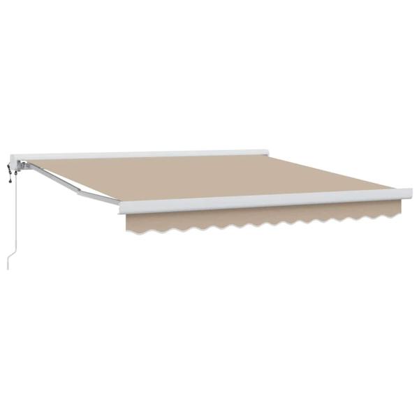 Automatische Einziehbare Markise Beige 300x250 cm, Markisenersatzstoff für 3x2,5 m Rahmen Beige