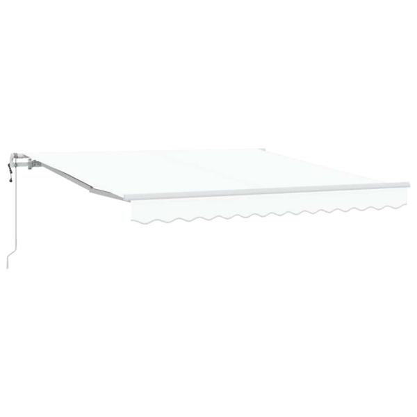 Automatische Einziehbare Markise Weiß 300x250 cm, Markisenersatzstoff für 3x2.5 m Rahmen Weiß