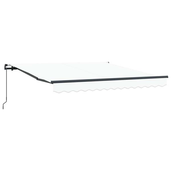 Ausziehbare Markise Weiß 300 x 250 cm Polyester und Aluminium