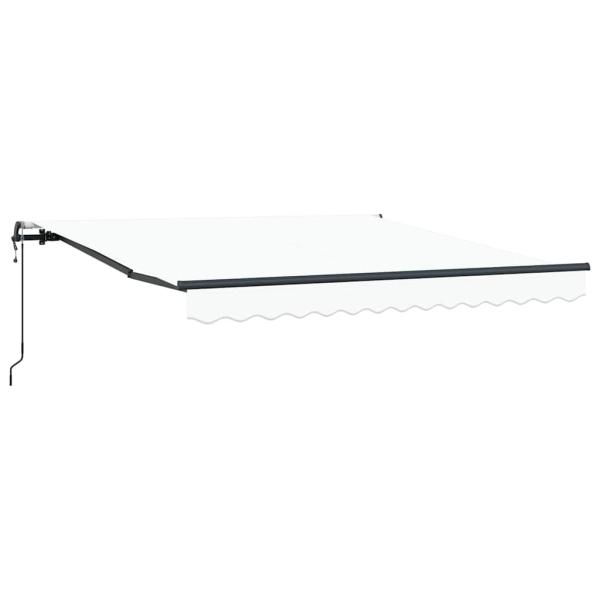 Automatische Einziehbare Markise Weiß 300x250 cm, Markisenersatzstoff für 3x2.5 m Rahmen Weiß