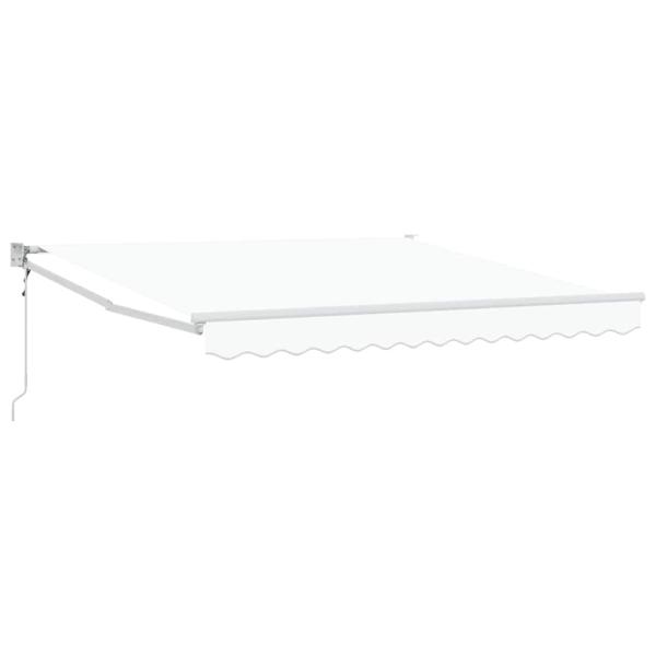 Automatische Einziehbare Markise Weiß 300x250 cm, Markisen-Ersatzstoff für 3x2,5 m Rahmen Weiß