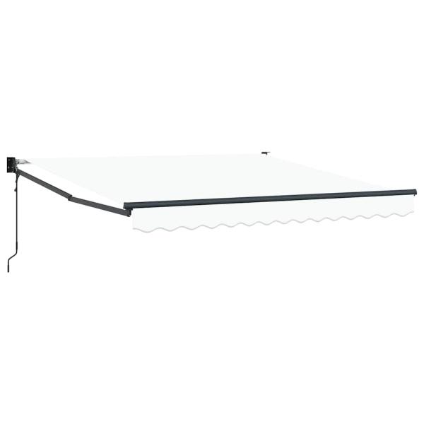 automatische einziehbare Markise Weiß 300x250 cm, Markisen-Ersatzstoff für Rahmen 3x2,5 m Weiß