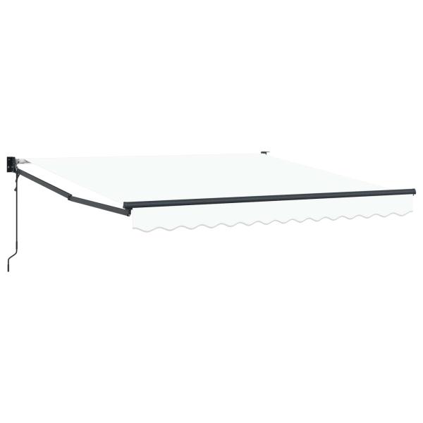 automatische einziehbare Markise Weiß 300x250 cm, Markisen-Ersatzstoff für Rahmen 3x2,5 m Weiß