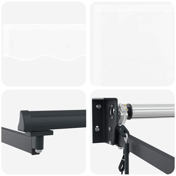 automatische einziehbare Markise Weiß 300x250 cm, Markisen-Ersatzstoff für Rahmen 3x2,5 m Weiß