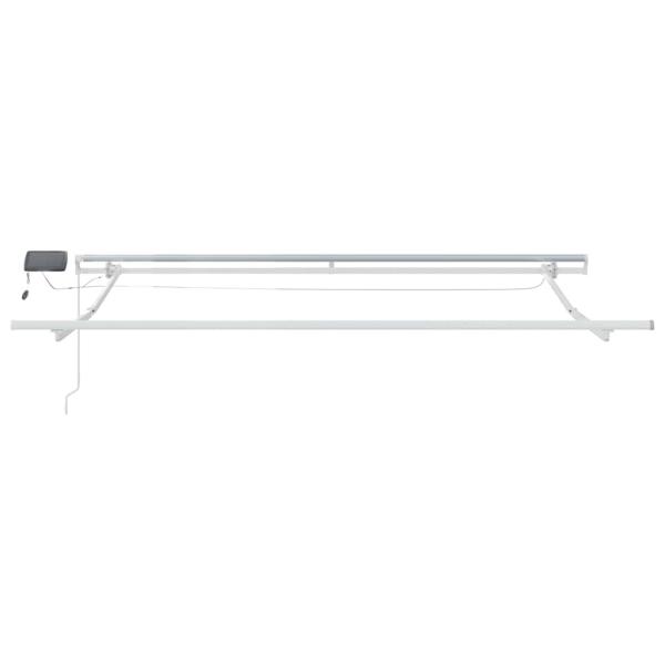 manuelle einziehbare Markise mit LED Grün und Gelb 300x250 cm, Markisen Ersatzstoff für 3x2.5 m Rahmen Grün und Gelb