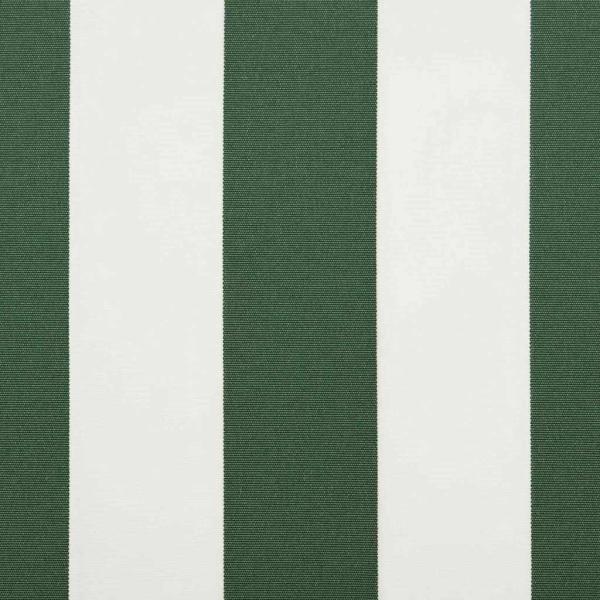 Manuelle einziehbare Markise Grün und Weiß 300x250 cm, Markisenersatzstoff für 3x2.5 m Rahmen Grün und Weiß