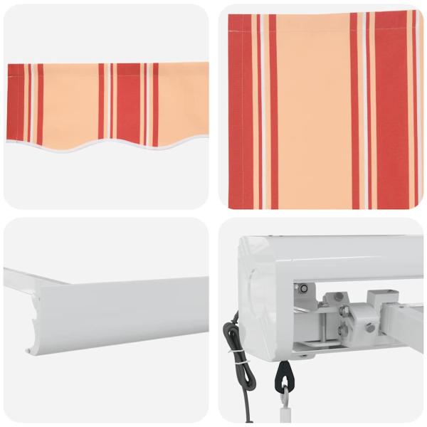 Automatische einziehbare Markise in Gelb und Orange, 350x250 cm