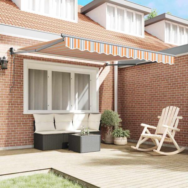 Automatische Einziehbare Markise Gestreift 350x250 cm