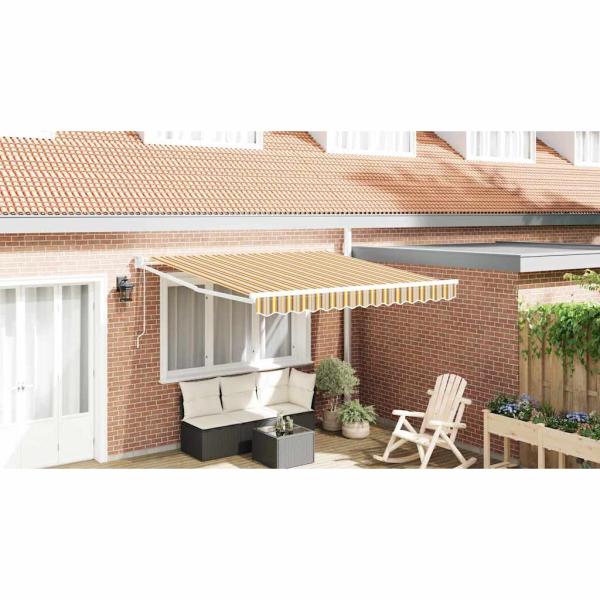 ARDEBO.de - Automatische einziehbare Markise Multicolor Streifen 350x250 cm