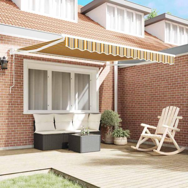 Automatische einziehbare Markise Multicolor Streifen 350x250 cm