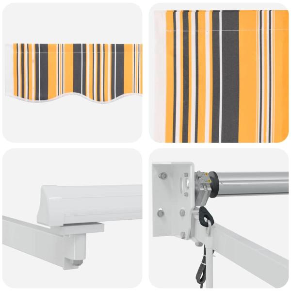 Automatische einziehbare Markise Multicolor Streifen 350x250 cm