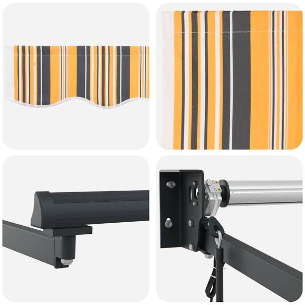 Automatische Einziehbare Markise Multicolour Stripe 350x250 cm