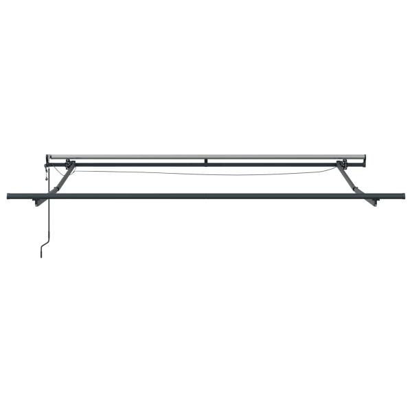 automatische einziehbare Markise mit LED Schwarz 350x250 cm, Markisenersatzstoff für 3,5x2,5 m Rahmen Schwarz