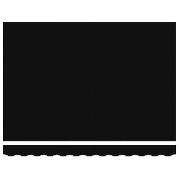 ARDEBO.de - Automatische einziehbare Markise Schwarz 350x250 cm, Markisen-Ersatzstoff für 3,5x2,5 m Rahmen Schwarz