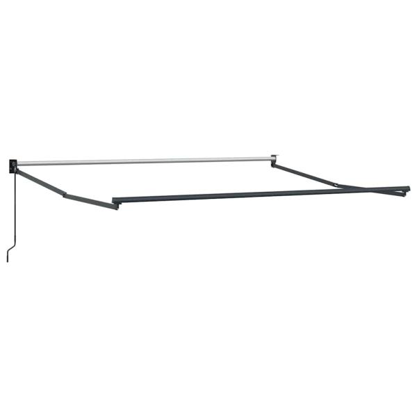 Manuelle Einziehbare Markise Beige 350x250 cm, Markisenersatzstoff für 3.5x2.5 m Rahmen Beige