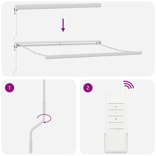 automatische einziehbare Markise Beige 350x250 cm, Markisenersatzstoff für 3,5x2,5 m Rahmen Beige