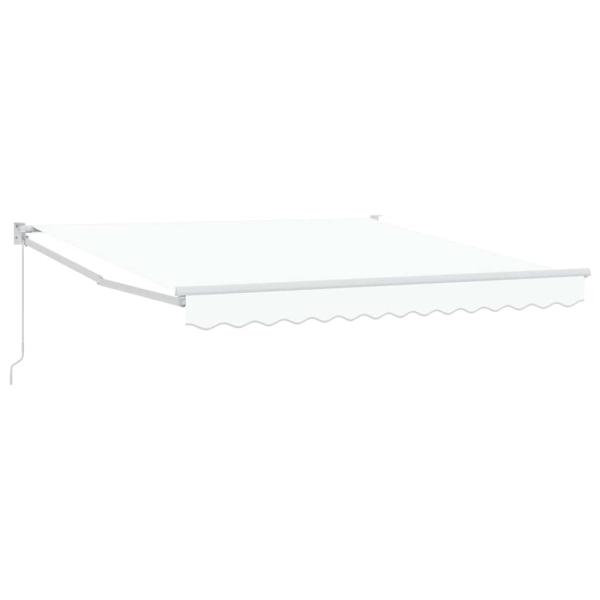 manuelle einziehbare Markise Weiß 350x250 cm, Markisen Ersatzstoff für Rahmen 3.5x2.5 m Weiß