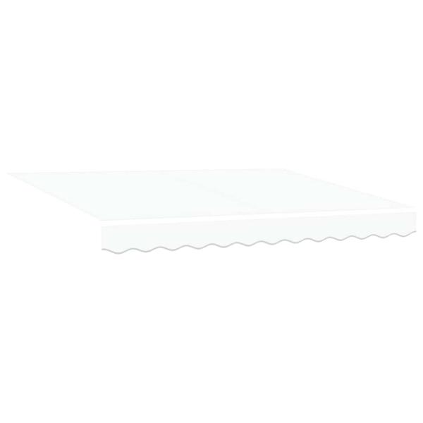 manuelle einziehbare Markise Weiß 350x250 cm, Markisen Ersatzstoff für Rahmen 3.5x2.5 m Weiß