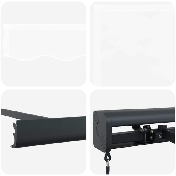 manuelle einziehbare Markise Weiß 350x250 cm, Markisen-Ersatzstoff für 3,5x2,5 m Rahmen Weiß