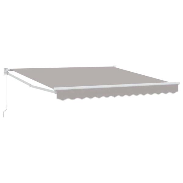 Manuelle Einziehbare Markise Hellgrau 350x250 cm, Markisenersatzstoff für 3,5x2,5 m Rahmen Hellgrau