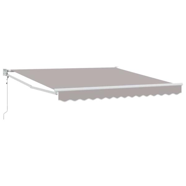 Automatische Einziehbare Markise Hellgrau 350x250 cm, Markisen Ersatzstoff für 3.5x2.5 m Rahmen Hellgrau