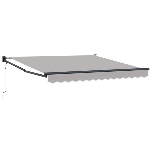 Automatische Einziehbare Markise Hellgrau 350x250 cm, Markisen-Ersatzgewebe für 3.5x2.5 m Rahmen Hellgrau