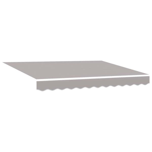 Automatische Einziehbare Markise Hellgrau 350x250 cm, Markisenersatzstoff für 3.5x2.5 m Rahmen Hellgrau