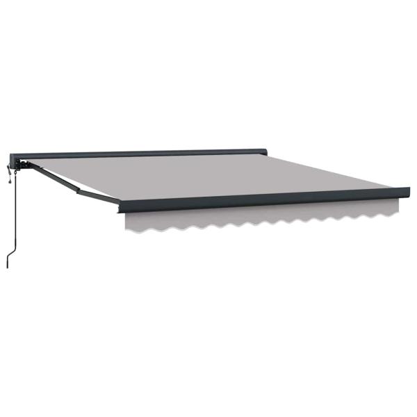 Automatische einziehbare Markise hellgrau 350x250 cm, Markisenersatzstoff für 3,5x2,5 m Rahmen hellgrau
