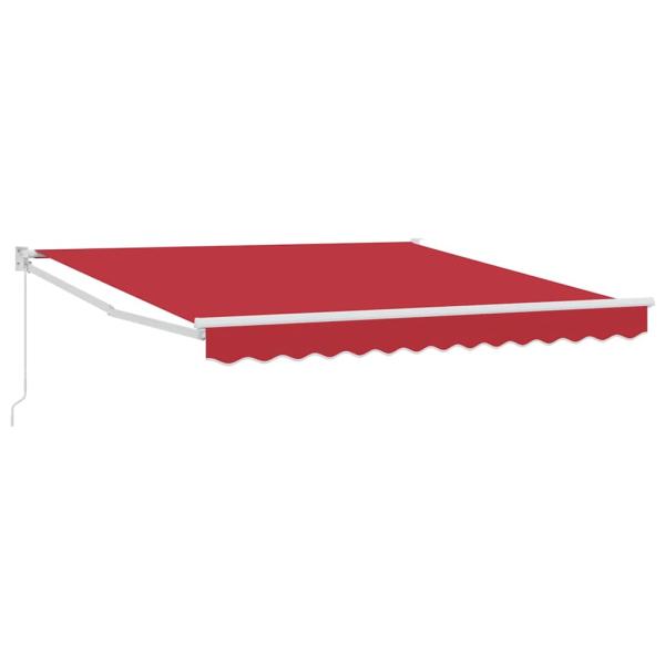 Manuelle Einziehbare Markise Rot 350x250 cm, Markisenersatzstoff für Rahmen 3,5x2,5 m Rot