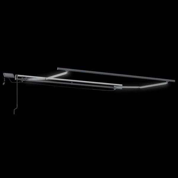Manuelle Einziehbare Markise mit LED in Grün und Gelb 350x250 cm, Markisenstoff für 3,5x2,5 m Rahmen in Grün und Gelb