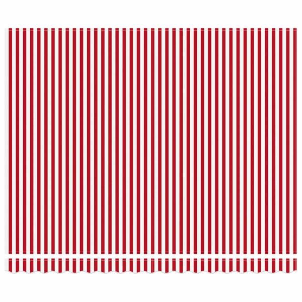 automatische einziehbare Markise rot-weiß gestreift 400x300 cm
