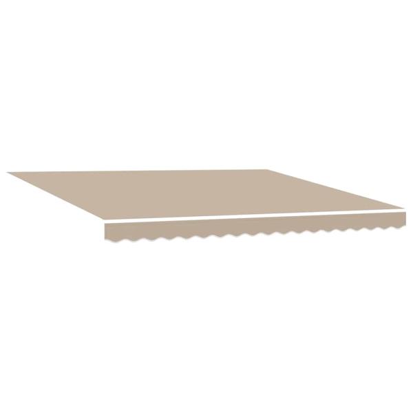 manuelle einziehbare Markise mit LED Beige 400x300 cm, Markisen-Ersatzstoff für 4x3 m Rahmen Beige