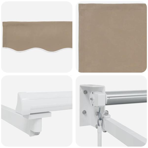 Manuelle Einziehbare Markise Beige 400x300 cm, Markisenersatzstoff für 4x3 m Gestell Beige