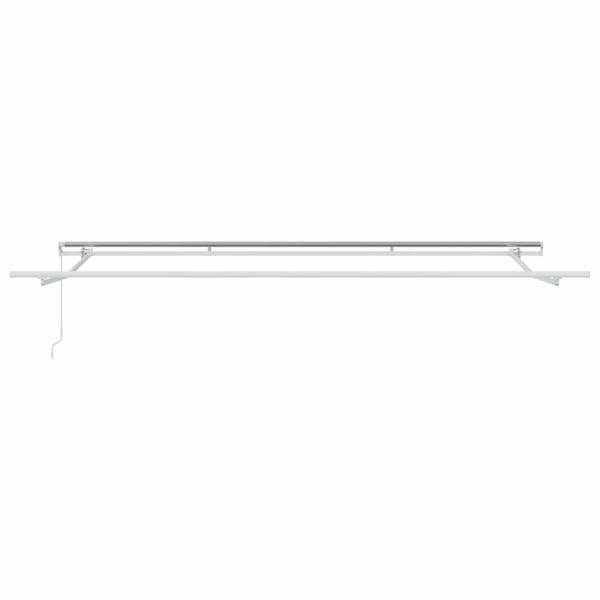 Manuelle einziehbare Markise Weiß 400x300 cm, Markisenersatzgewebe für 4x3 m Rahmen Weiß