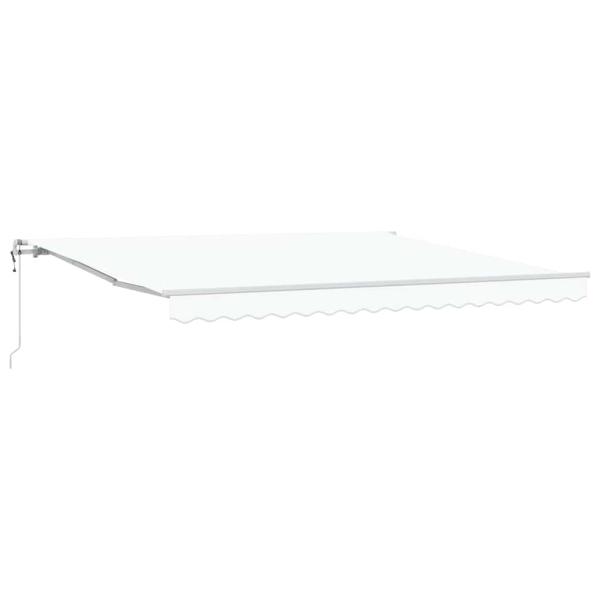 Automatische Einziehbare Markise Weiß 400x300 cm, Markisen-Ersatzstoff für 4x3 m Rahmen Weiß