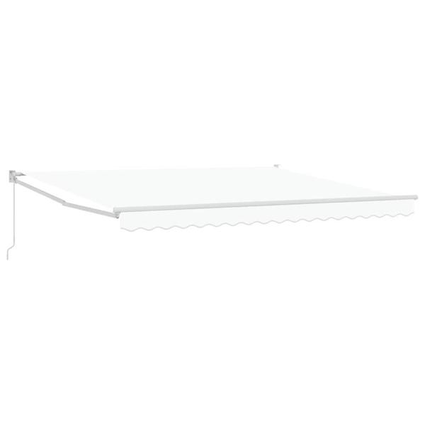 Manuelle Einziehbare Markise Weiß 400x300 cm, Markisenersatzstoff für 4x3 m Rahmen Weiß