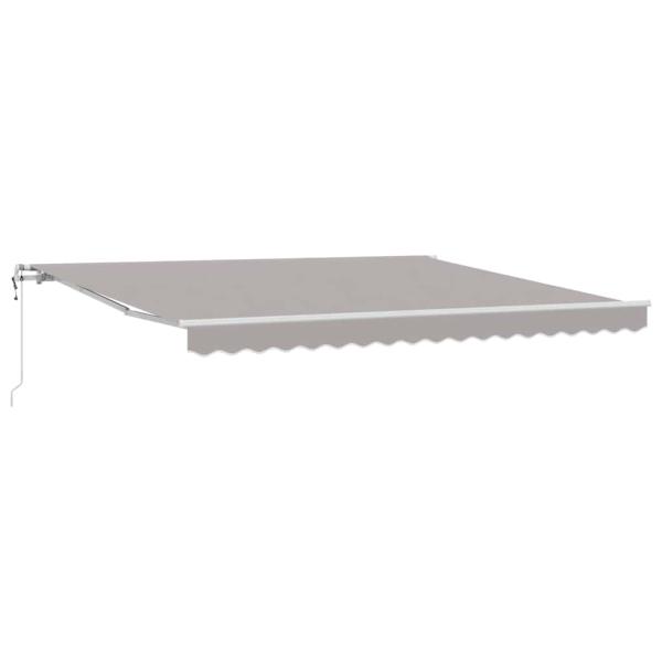 Automatische Einziehbare Markise Hellgrau 400x300 cm, Markisenstoff für 4x3 m Rahmen in Hellgrau